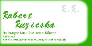 robert ruzicska business card
